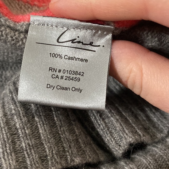 Line Cashmere argyle Crewneck sweater size M - Picture 11 of 11
